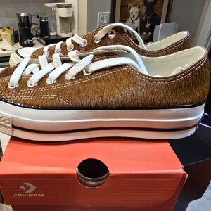 Converse Chuck Taylor 70 Ox Pony Hair Brown Egret Women's Size 7 A13837C NEW